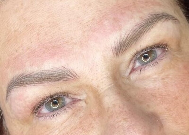 Extreme close-up of individual hair strokes